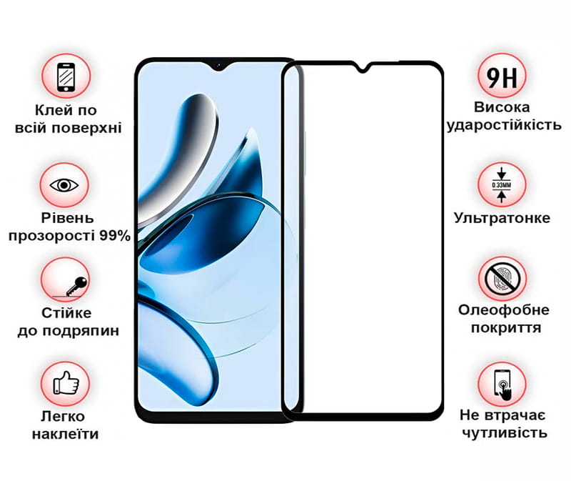 Защитное стекло BeCover для Oscal Tiger 10 Black (711578)