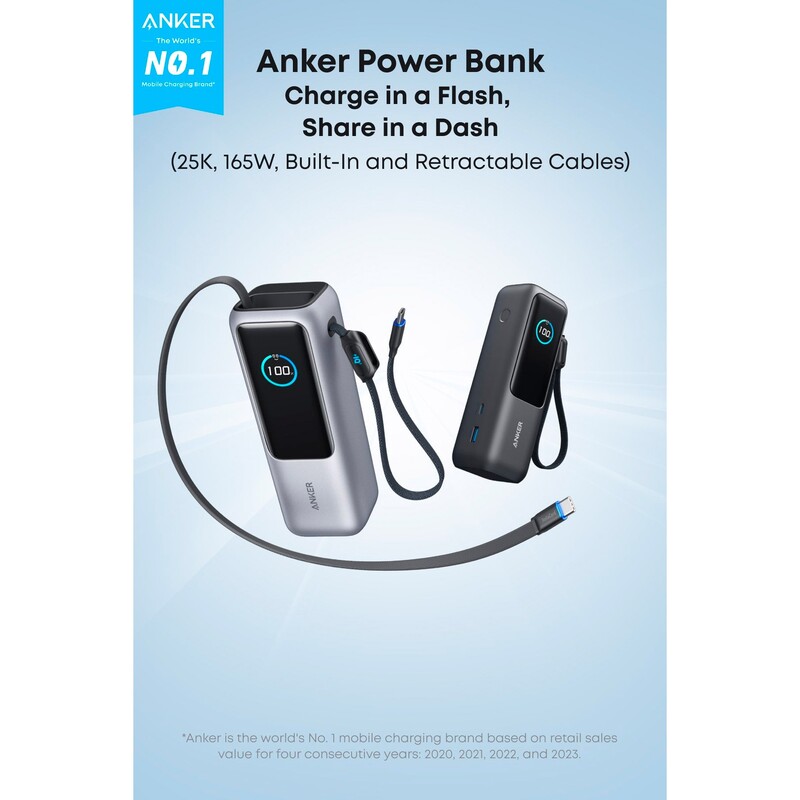 Універсальна мобільна батарея Anker Laptop 25000mAh 165W Space Black (A1695H11)