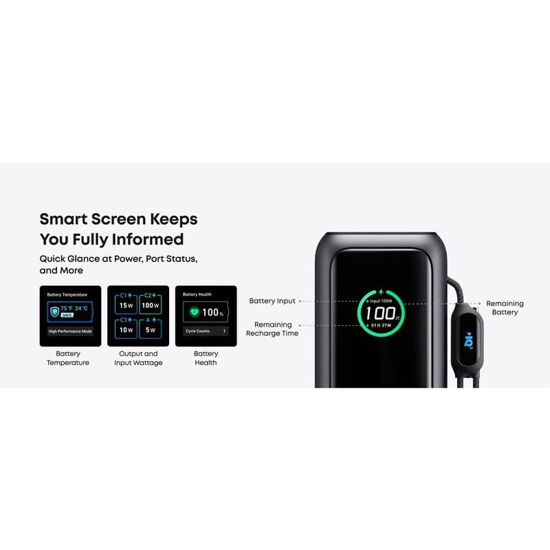 Універсальна мобільна батарея Anker Laptop 25000mAh 165W Space Black (A1695H11)