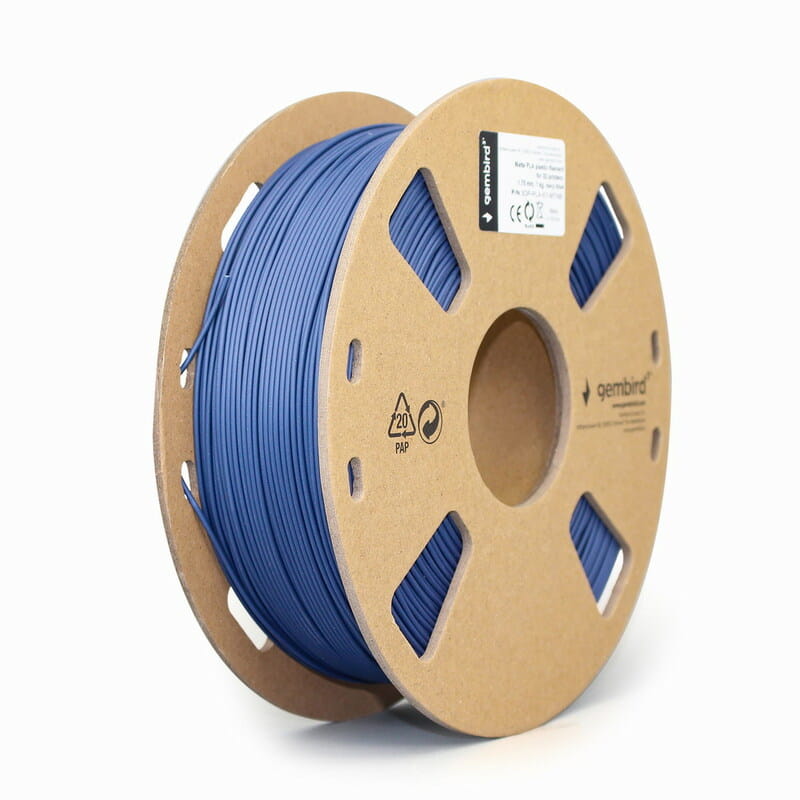 Філамент пластик Gembird для 3D-принтера 3DP-PLA 1.75 мм 1 кг, синій (3DP-PLA-01-MTNB)