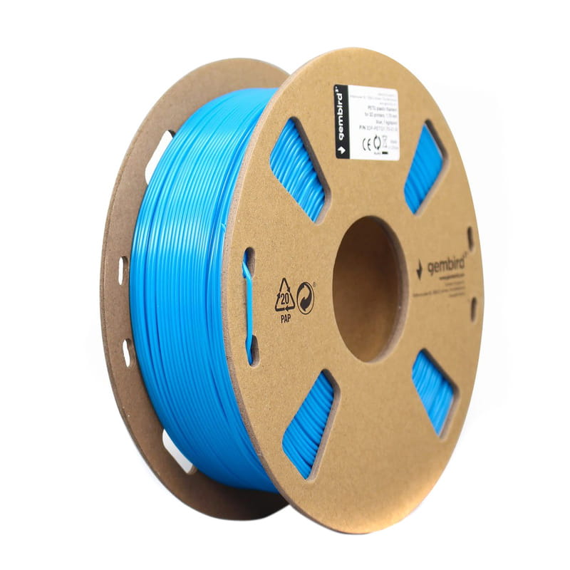 Філамент пластик Gembird для 3D-принтера 3DP-PETG 1.75 мм 1 кг, синій (3DP-PETG1.75-01-B)