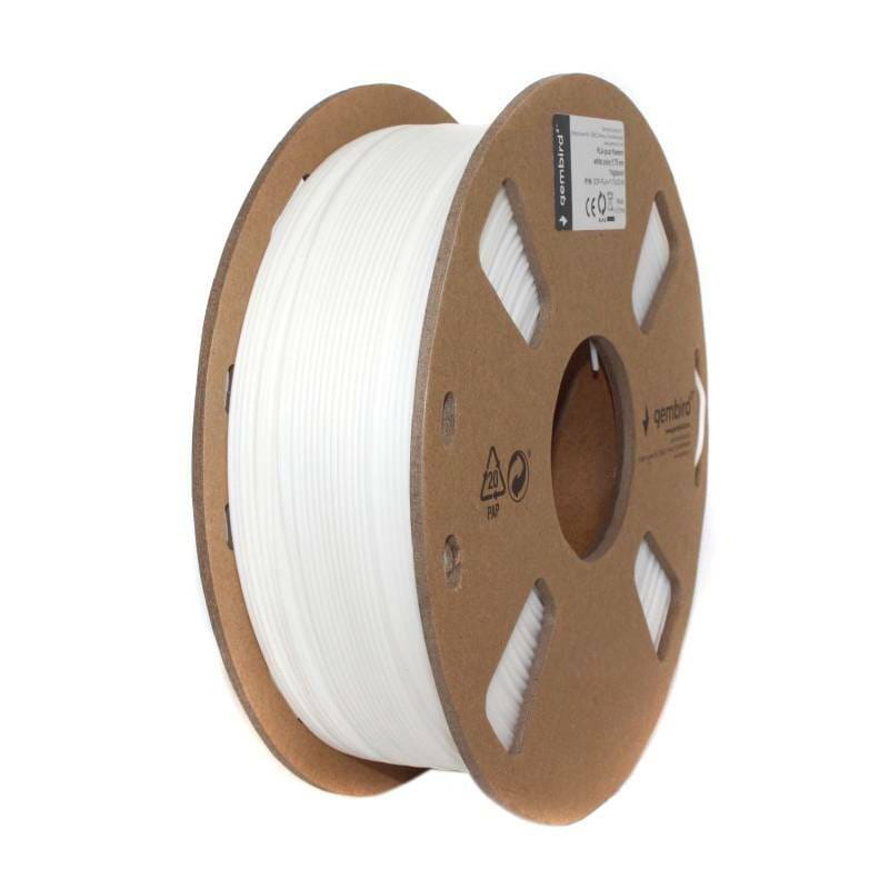 Філамент пластик Gembird для 3D-принтера 3DP-PLA 1.75 мм 1 кг, белый (3DP-PLA+1.75-02-W)