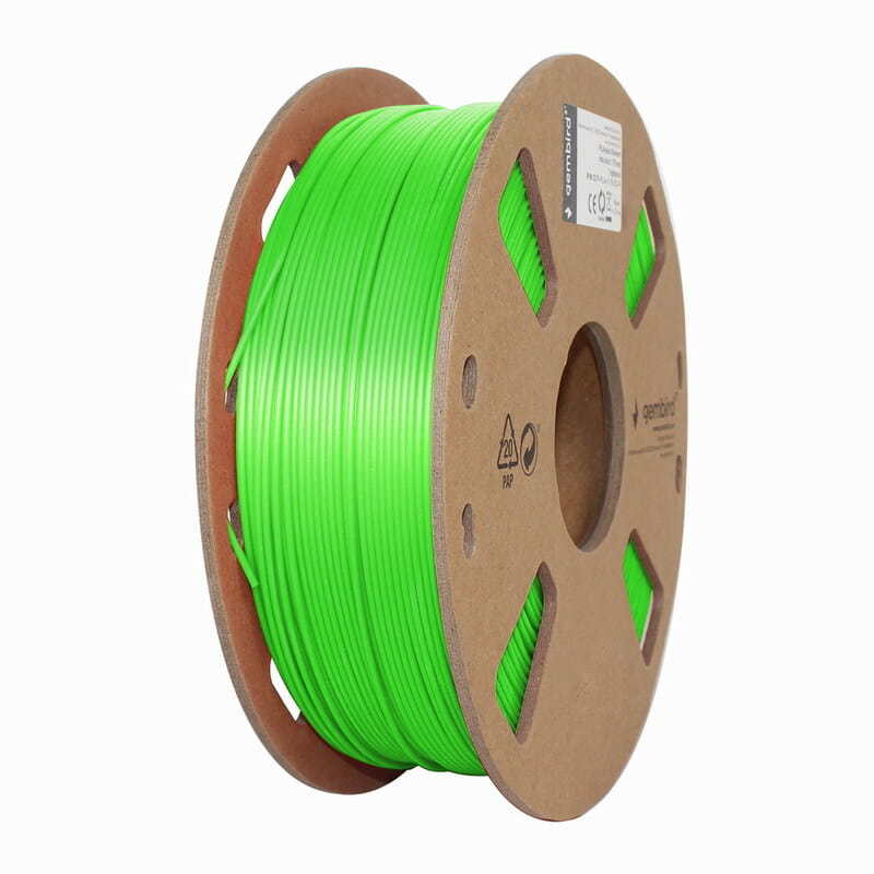 Филамент пластик Gembird для 3D-принтера 3DP-PLA 1.75 мм 1 кг, зелёный (3DP-PLA+1.75-02-G)