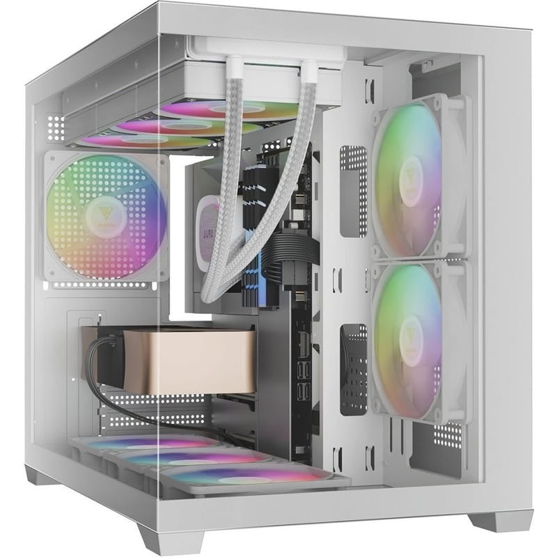 Корпус Gamdias Aura GC10M V2 WH ARGB White без БП