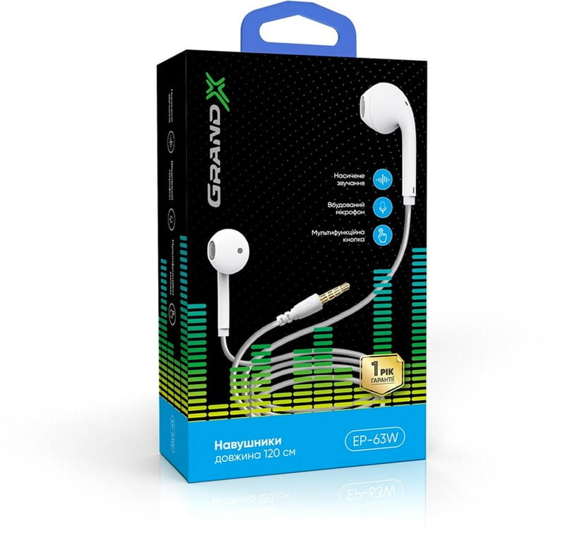 Наушники Grand-X EP-63W White