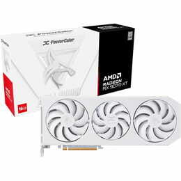 Відеокарта AMD Radeon RX 9070 XT 16GB GDDR6 Hellhound Spectral White PowerColor (RX9070XT 16G-L/OC/WHITE)