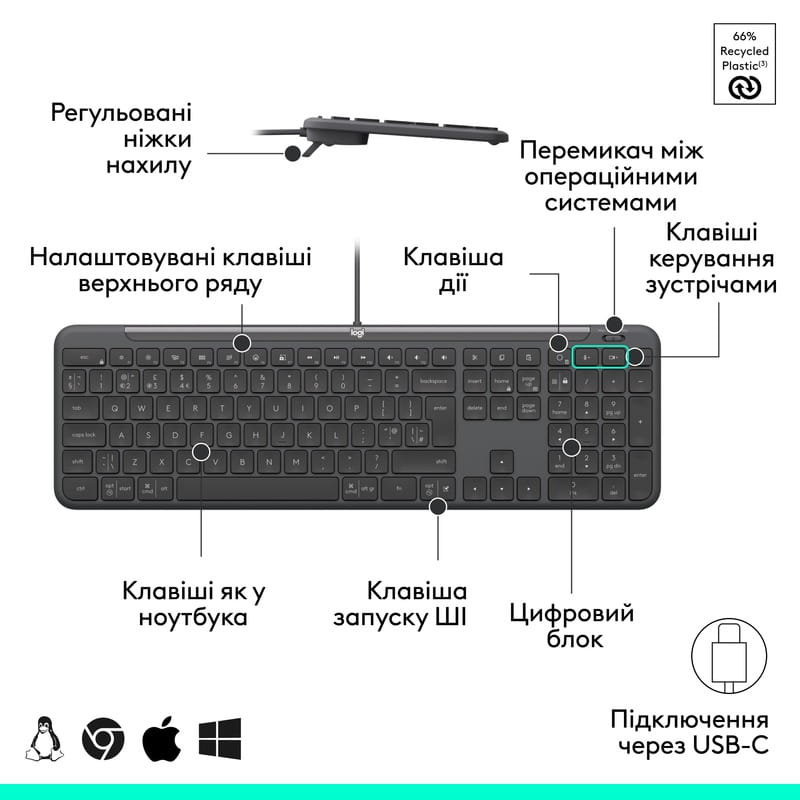 Клавиатура Logitech Signature Slim K620 for Business Graphite (920-013333)