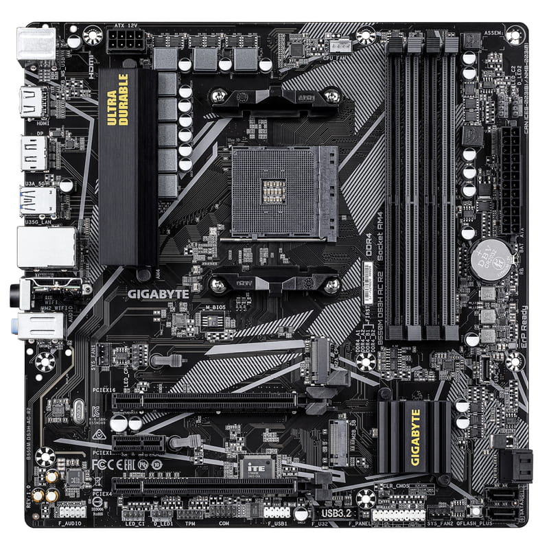 Материнская плата Gigabyte B550M DS3H AC R2 Socket AM4