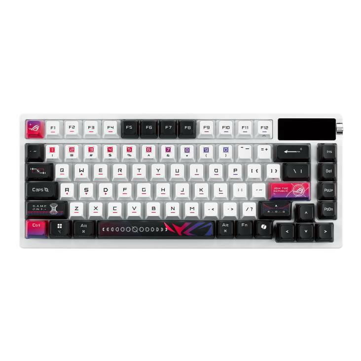 Клавіатура бездротова Asus ROG Azoth X NX Snow V2 EN PBT White (90MP044F-BKUA30)