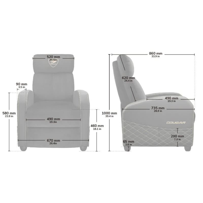 Кресло для геймеров Cougar Ranger Elite Gold