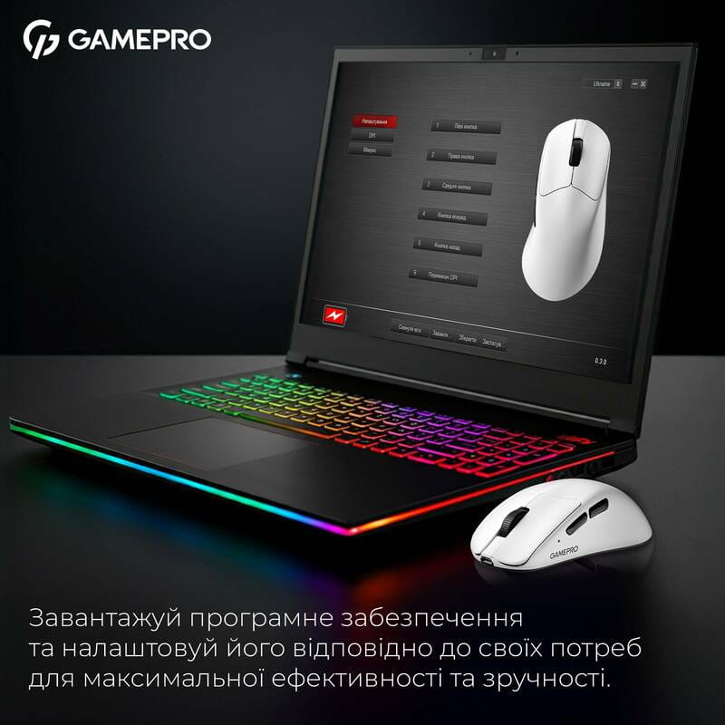 Мышь беспроводная GamePro Asgard Surt White (GM017W)