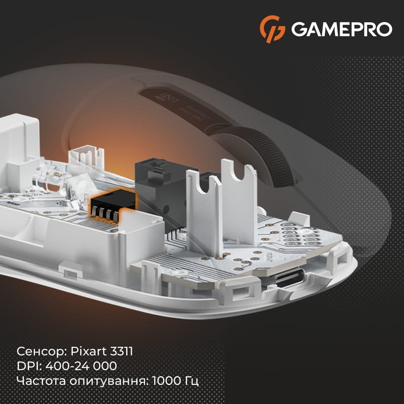 Мышь беспроводная GamePro Genesis Ranker White (GM012W)