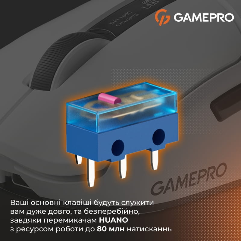 Мышь беспроводная GamePro Genesis Ranker White (GM012W)
