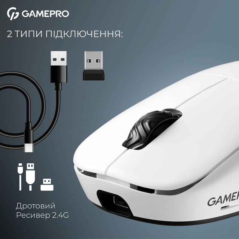 Миша бездротова GamePro Asgard Loki White (GM022W)