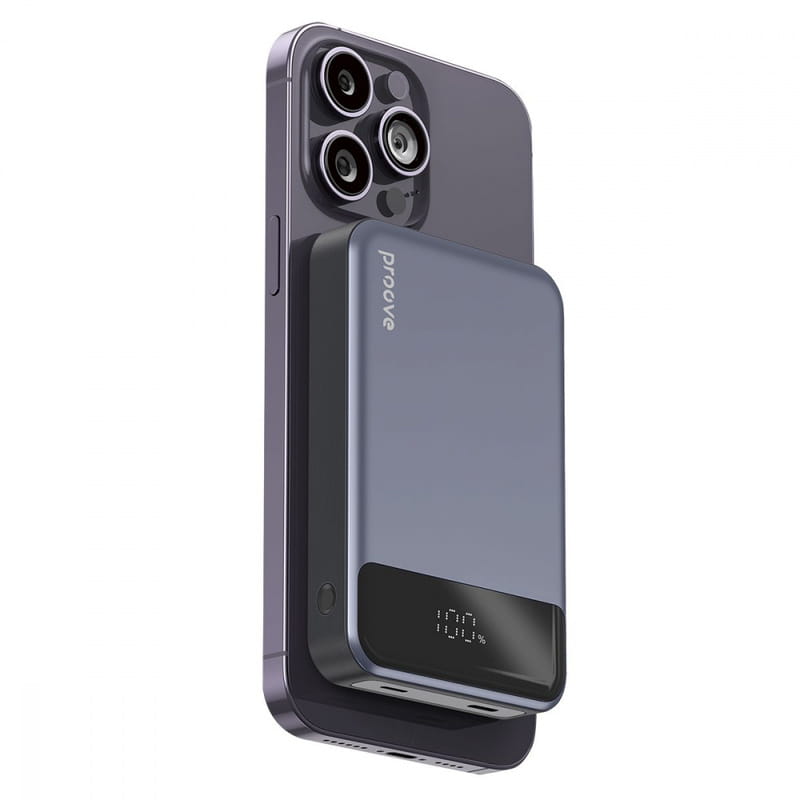 Універсальна мобільна батарея Proove Hoodman Magnetic 20W 10000mAh Gray (PBH120010003)