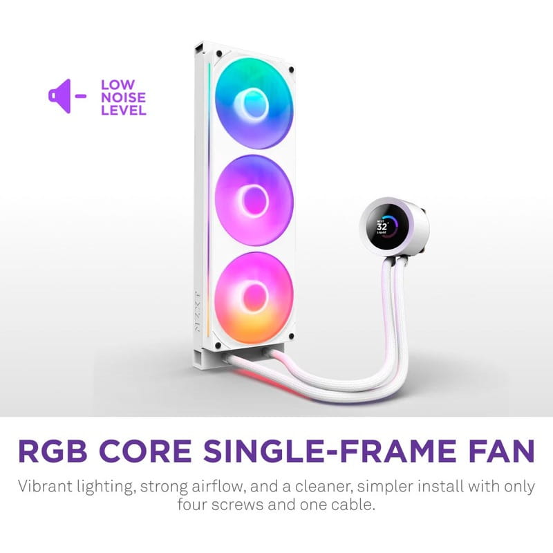 Система водяного охлаждения NZXT Kraken Plus 360 RGB V2 White (RL-KR360-W2)