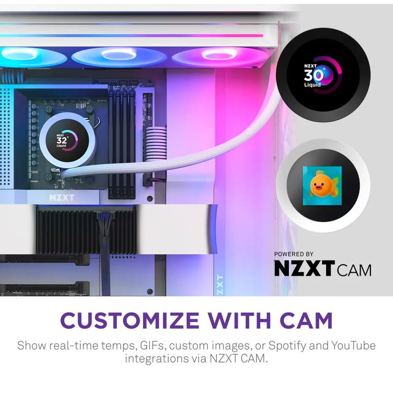 Система водяного охлаждения NZXT Kraken Plus 360 RGB V2 White (RL-KR360-W2)