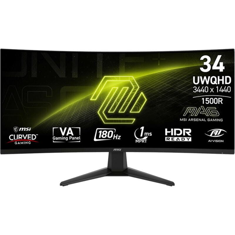 Монітор MSI 34" MAG 346CQ (9S6-3DD71M-001) VA Black 180Hz Curved