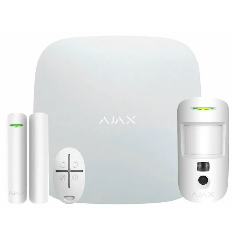 Комплект охоронної сигналізації Ajax StarterKit Cam HDR (8EU) UA White (117595.58.WH1)