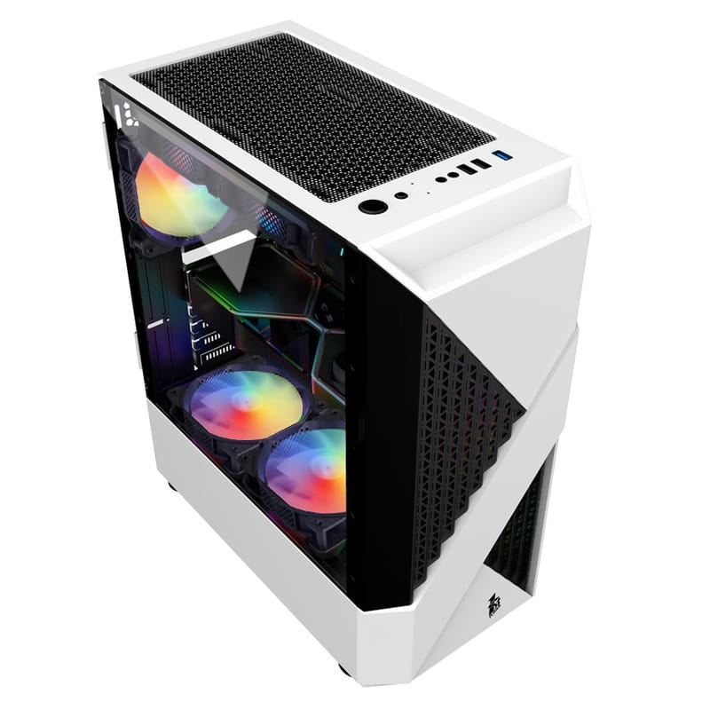 Корпус 1stPlayer F3-A-WH-4F1-PS-600FK-EU White 600W