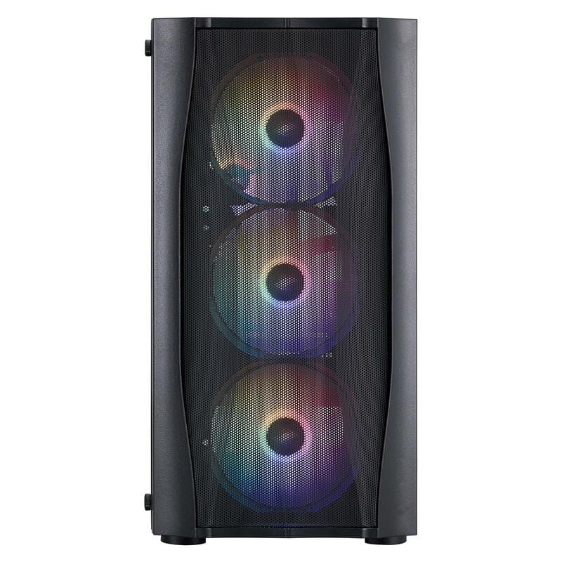 Корпус 1stPlayer X3-M-BK-4F1 Black без БЖ