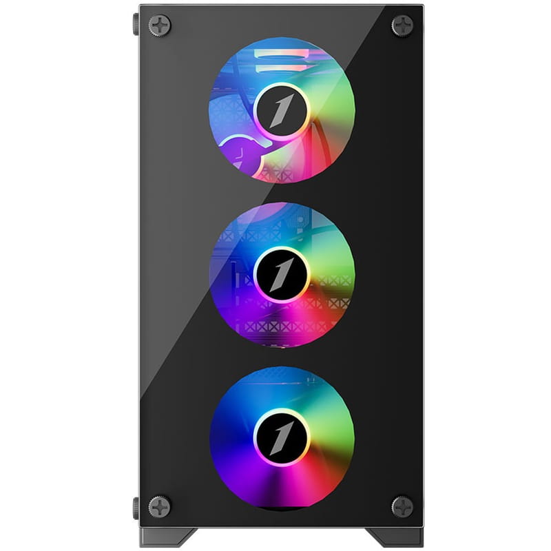 Корпус 1stPlayer X2-M-BK-4F1-PS-600FK-EU Black 600W