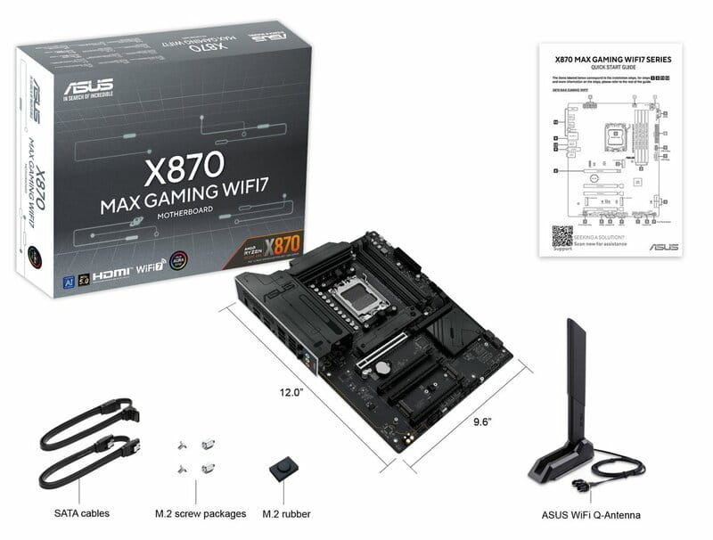 Материнская плата Asus X870 Max Gaming WiFi7 Socket AM5