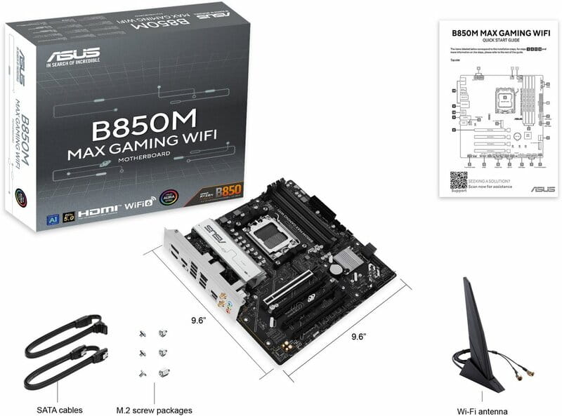 Материнская плата Asus B850M Max Gaming WiFi Socket AM5
