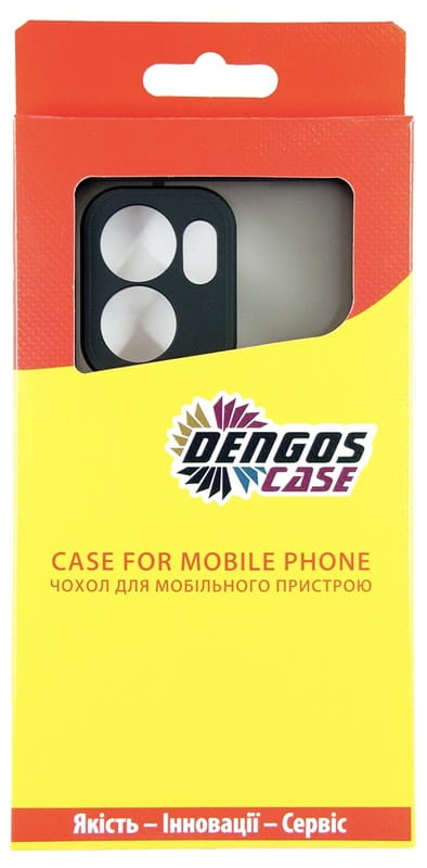 Чeхол-накладка Dengos для Oppo Reno 13F Black Full Glue (DG-KM-149) + защитное стекло