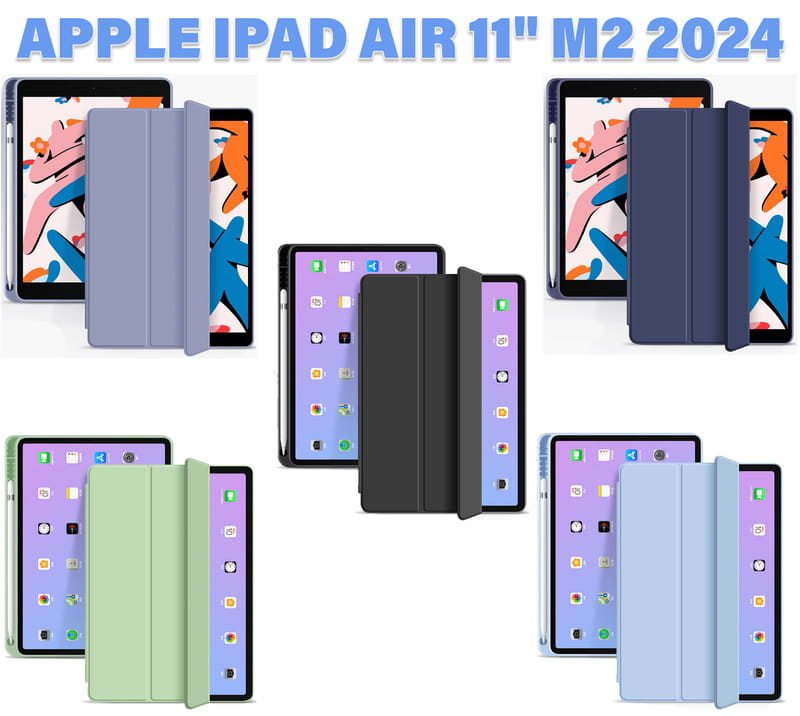 Чохол BeCover Tri Fold Soft TPU з кріпленням Apple Pencil для Apple iPad Air 11" M2 2024 Black (711400)