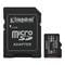 Фото - Карта пам`яті MicroSDXC 64GB UHS-I Class 10 Kingston Canvas Select Plus R100MB/s + SD-адаптер (SDCS3/64GB) | click.ua