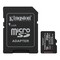 Фото - Карта пам`яті MicroSDXC 256GB UHS-I Class 10 Kingston Canvas Select Plus R150MB/s + SD-адаптер (SDCS3/256GB) | click.ua