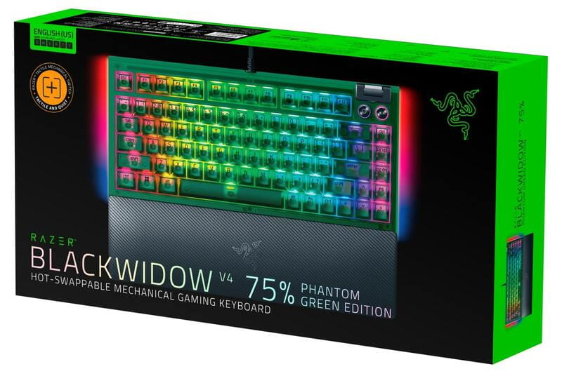 Клавіатура Razer BlackWidow V4 75% Phantom Green (RZ03-05003300-R3M1)