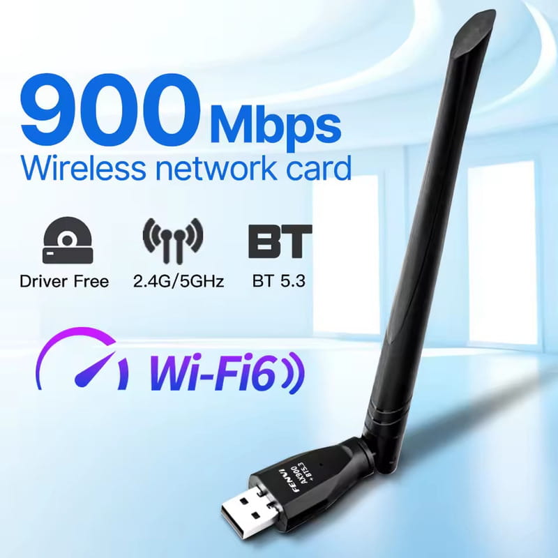 Беспроводной адаптер Fenvi FU-AX900ВT Wi-Fi 6, Bluetooth 5.3 Dual Band 2.4G 5G
