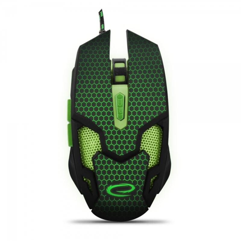 Мышь Esperanza EGM207G Cobra Black/Green USB