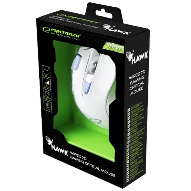 Мышь Esperanza MX401 Hawk (EGM401WB) White/Blue USB