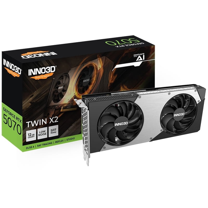 Видеокарта GF RTX 5070 12GB GDDR7 Twin X2 Inno3D (N50702-12D7-195064N)