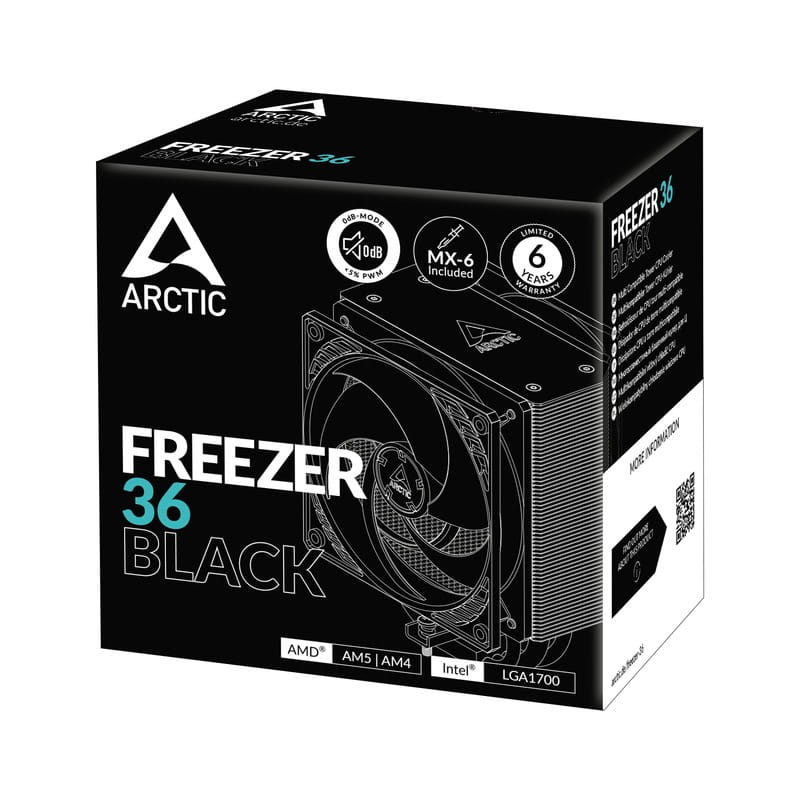 Кулер процесорний Arctic Freezer 36 Black SI (AOCPU00012A) (white box)