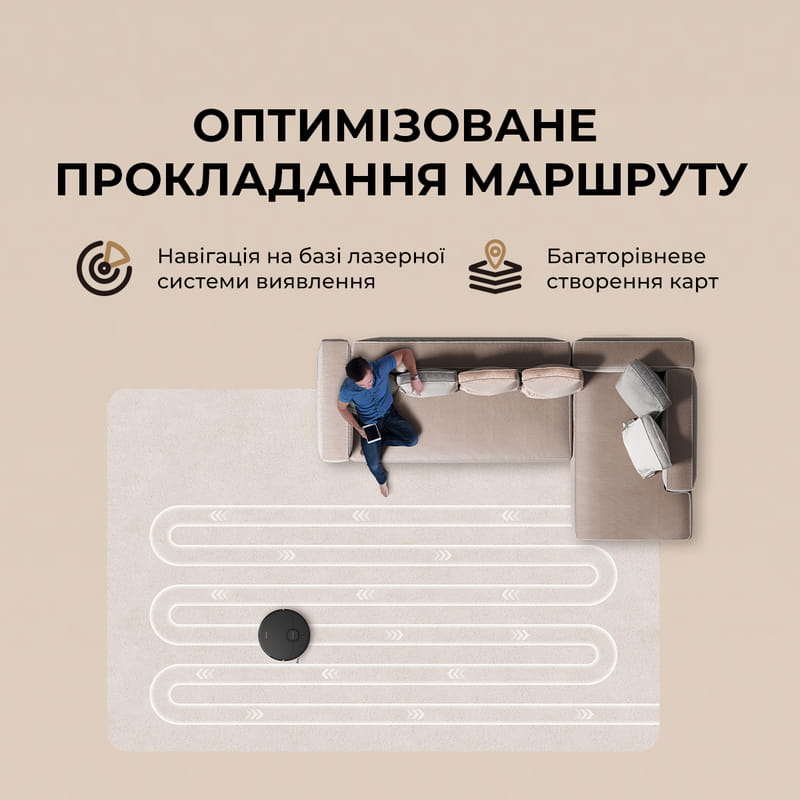 Робот-пилосос Dreame D20 Black (RLD35GA-bl)