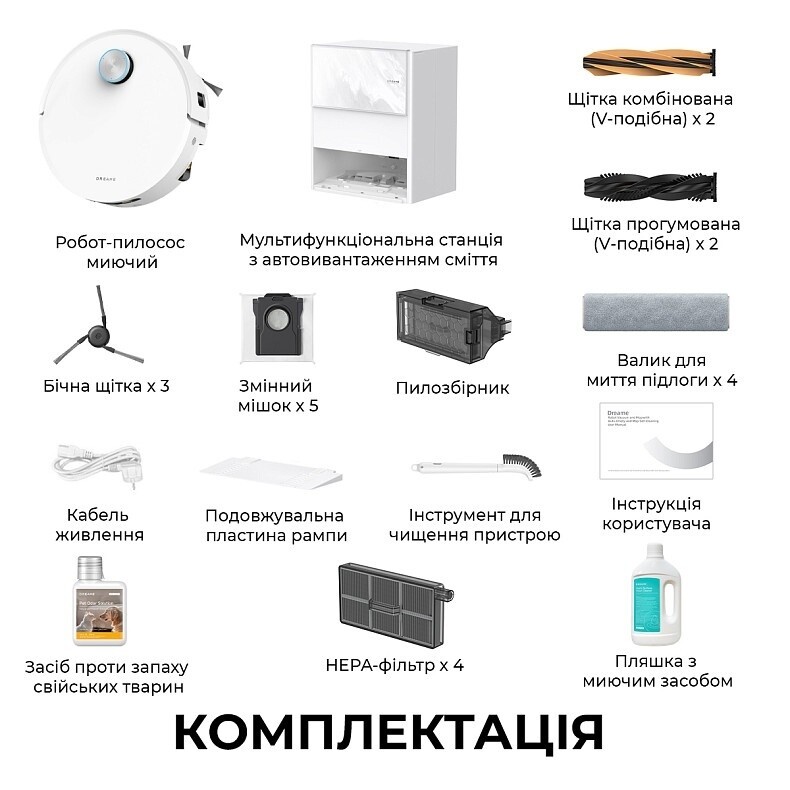 Робот-пылесос Dreame Aqua 10 Ultra Track Complete White (RLR81CE-1-WH)