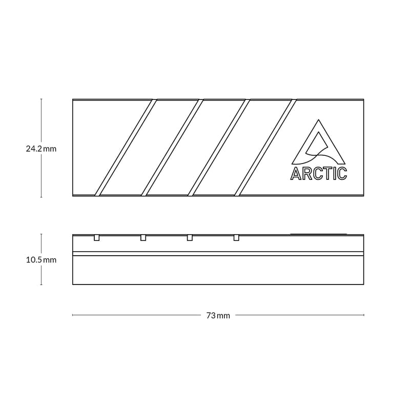 Радиатор охлаждения для SSD Arctic M2 Pro Silver (ACOTH00002A)