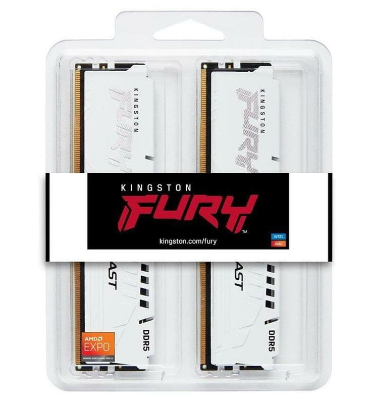 Модуль памяти DDR5 2х32GB/5600 Kingston Fury Beast White (KF556C36BWEK2-64)