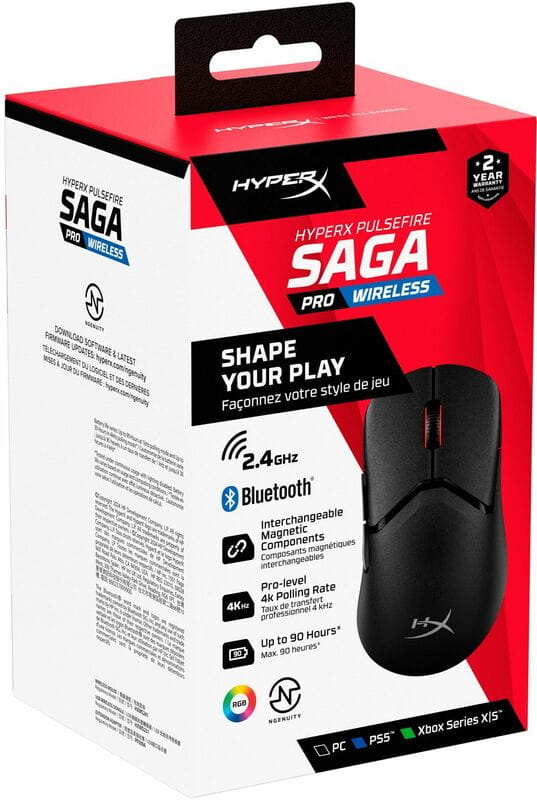 Миша HyperX Pulsefire Saga Pro Black (A2PB2AA)