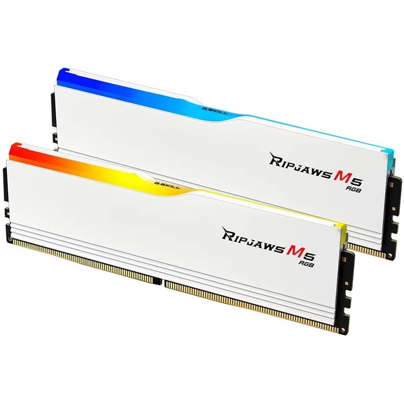 Модуль памяти DDR5 2x32GB/6400 G.Skill Ripjaws M5 RGB White (F5-6400J3239G32GX2-RM5RW)