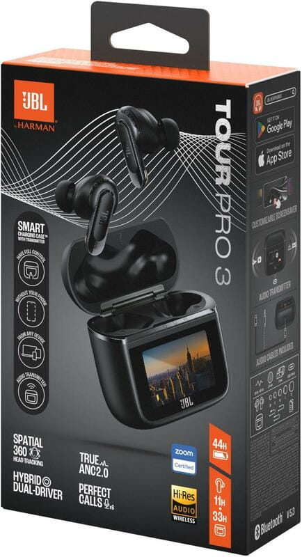 Bluetooth-гарнитура JBL Tour Pro 3 Black (JBLTOURPRO3BLK)