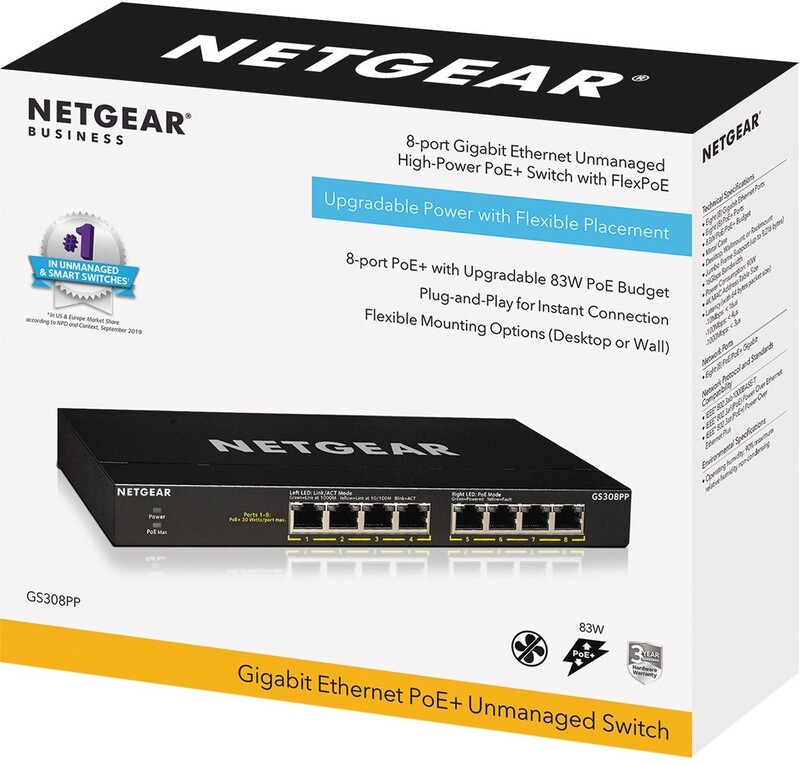 Коммутатор Netgear GS308PP-100EUS