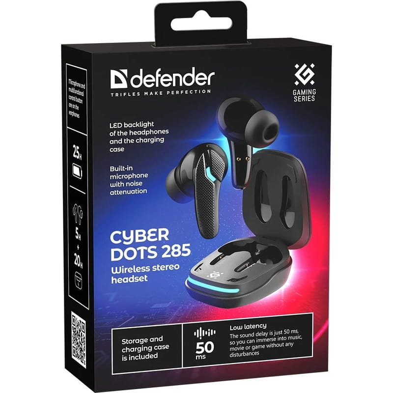 Bluetooth-гарнитура Defender CyberDots 285 Black (63285)