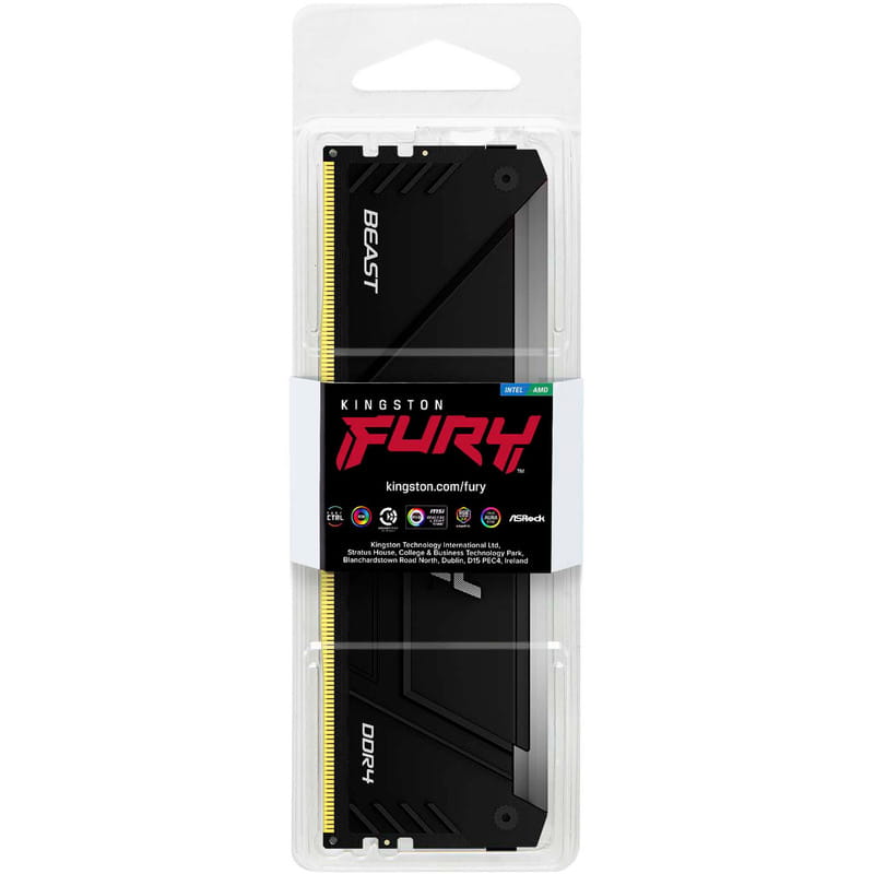 Модуль пам`яті DDR4 8GB/3200 Kingston Fury Beast RGB (KF432C16BB2A/8WP)