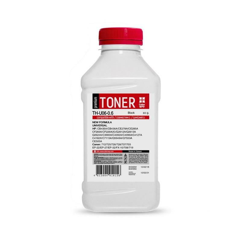 Тонер ColorWay (TH-U06-0.6) HP LJ 1005/2035/1010/M402/426 Premium, 60г
