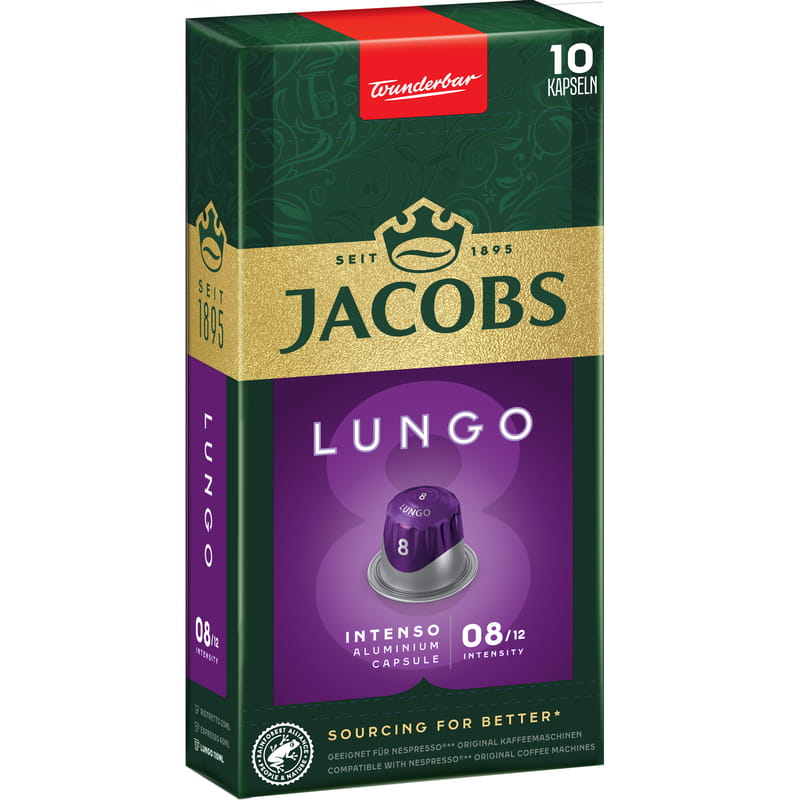 Кава в капсулах Jacobs Lungo 8 Intenso 10 шт